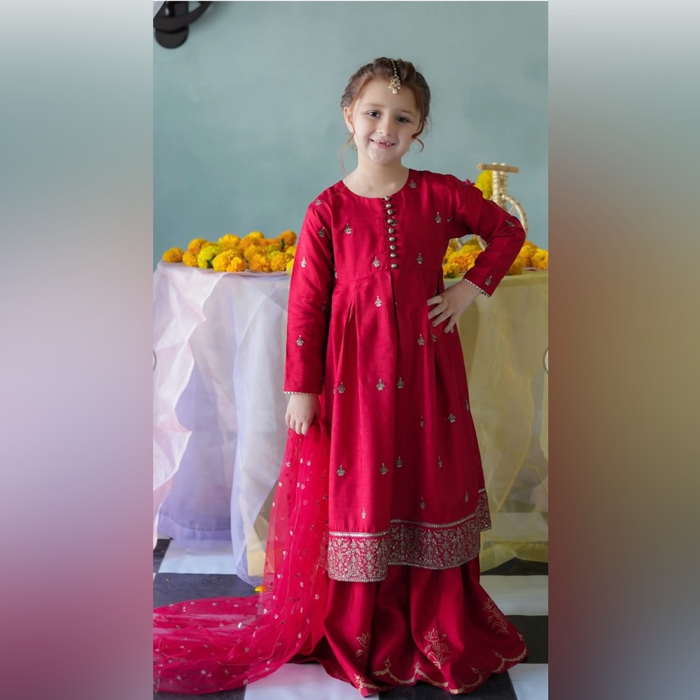 Indian Pakistani Girls/Kids Traditional Outfit/ Gharara set